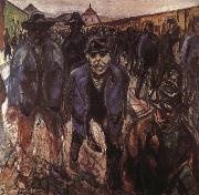 Edvard Munch The worker on the way home oil painting artist